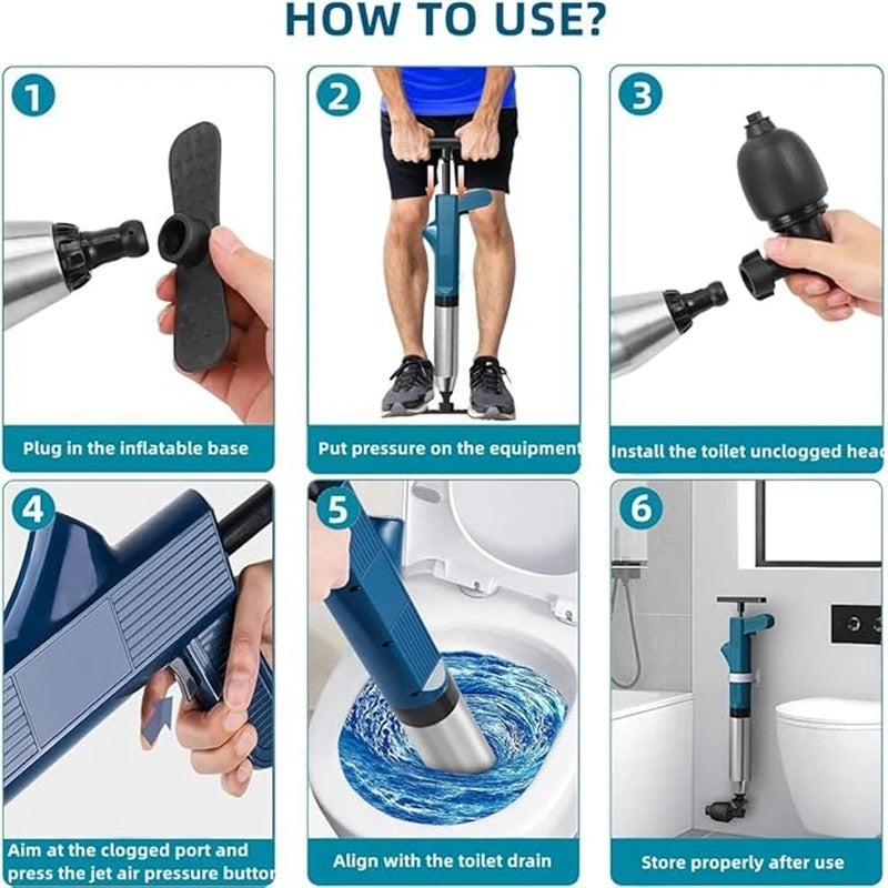 Easy Use Toilet Plunger and Drain Cleaner