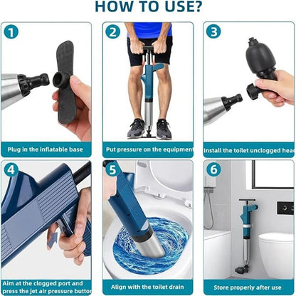 Easy Use Toilet Plunger and Drain Cleaner