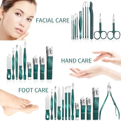 Premium Nail Care Kit Stainless Steel Tools
