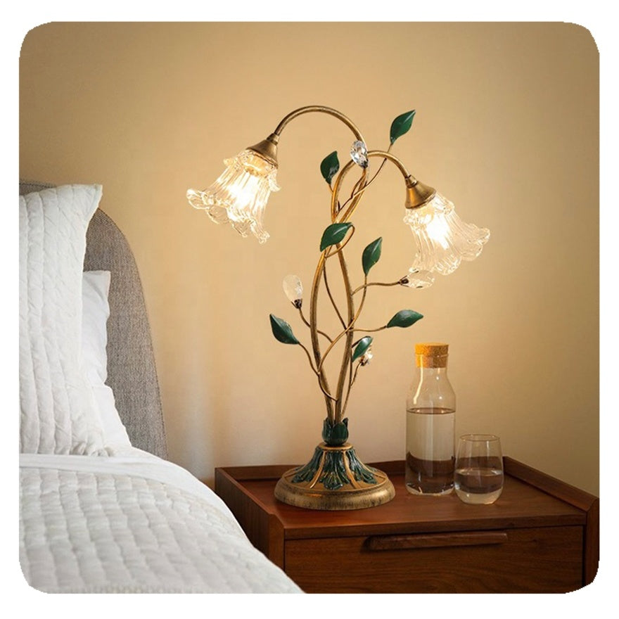 Beautiful Floral Desk Lamp with Natural Style