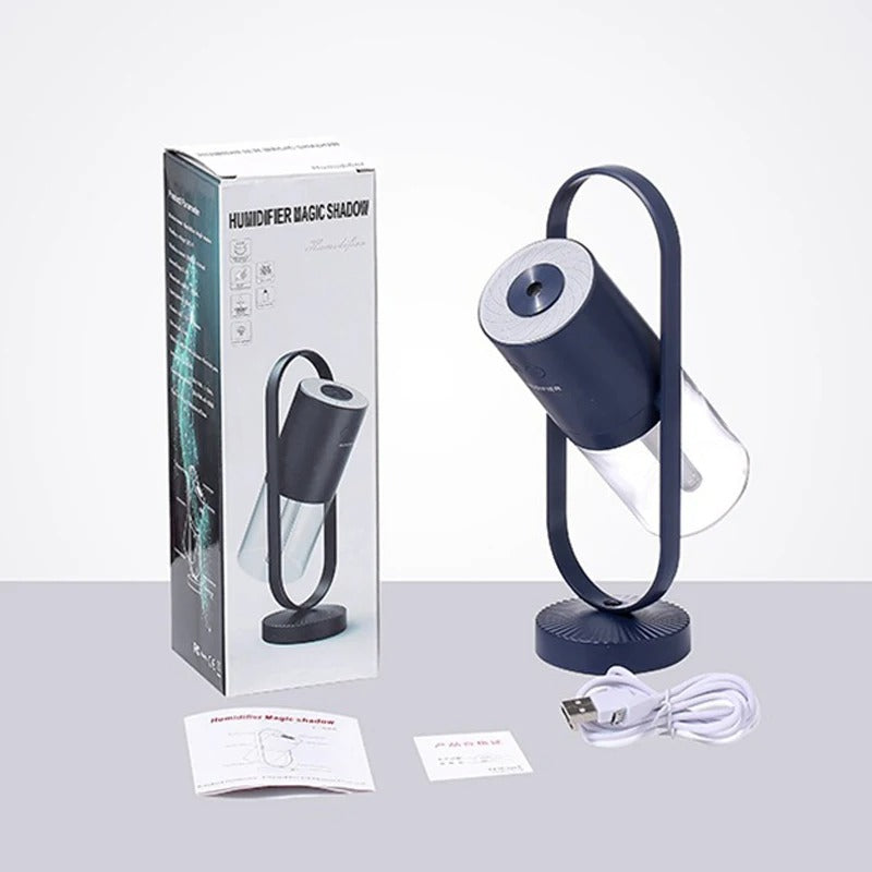Circular LED Bedside Lamp with USB Charger