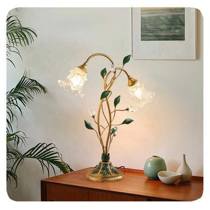 Beautiful Floral Desk Lamp with Natural Style