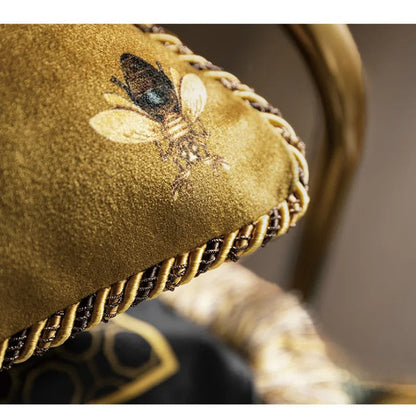 Premium Golden Pillowcase with Bee Pattern for Sophisticated Homes