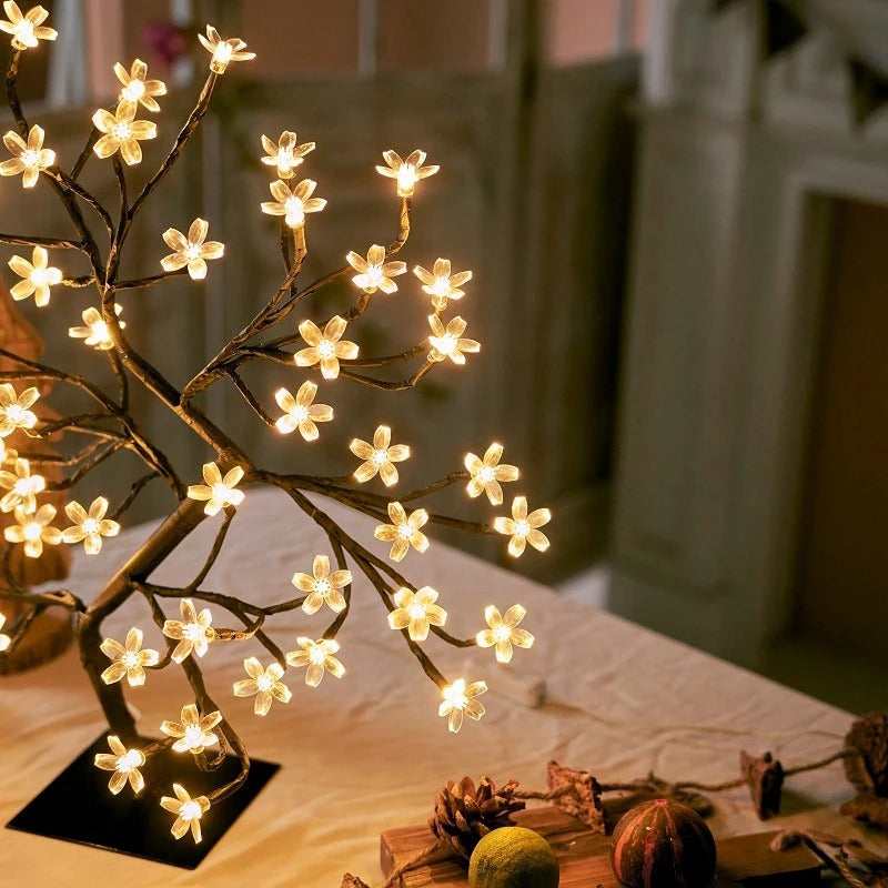 Beautiful Pink Floral LED Desk Lamp