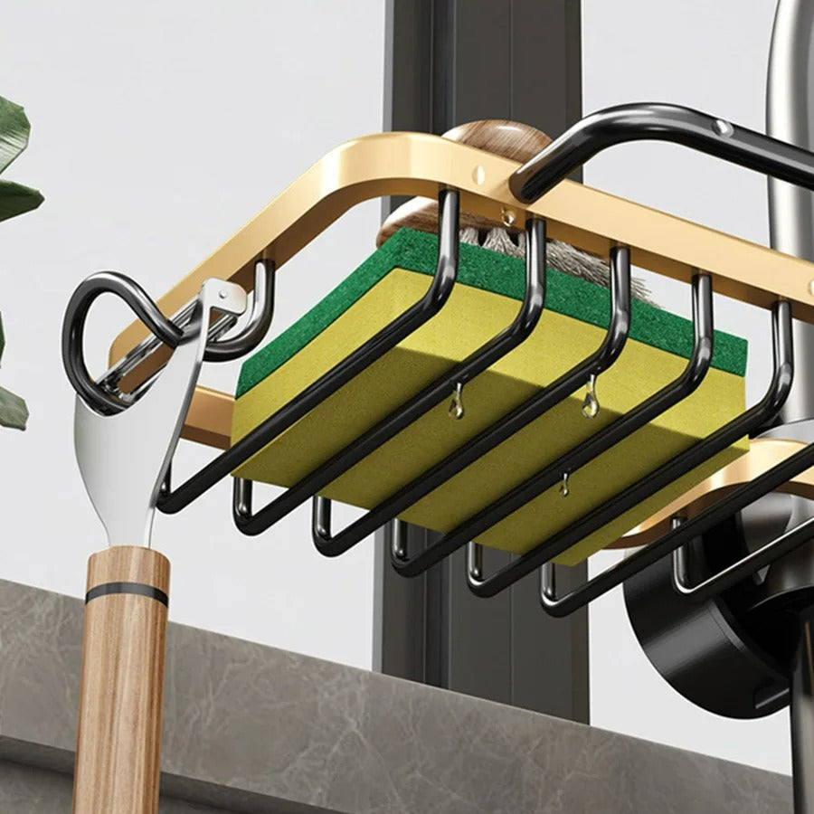 Compact Kitchen Sink Organizer with Tray