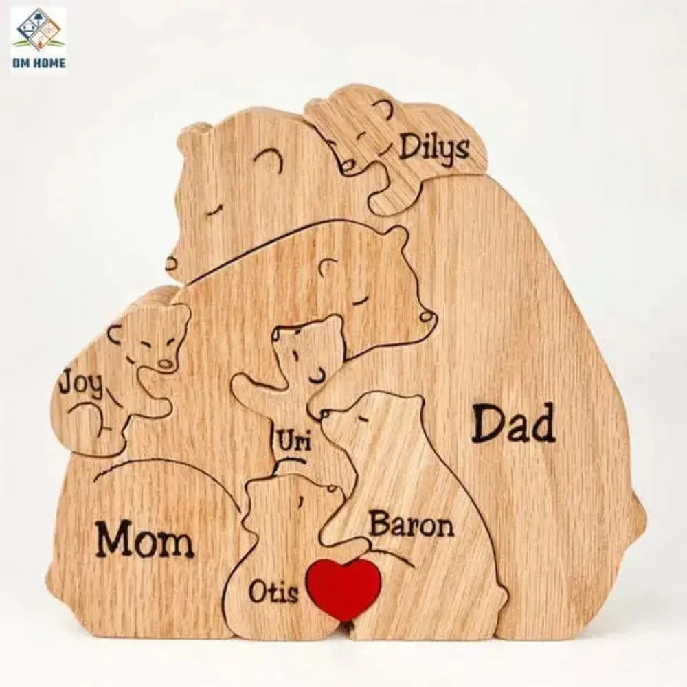 Customised Teddy Bear Family Figurine