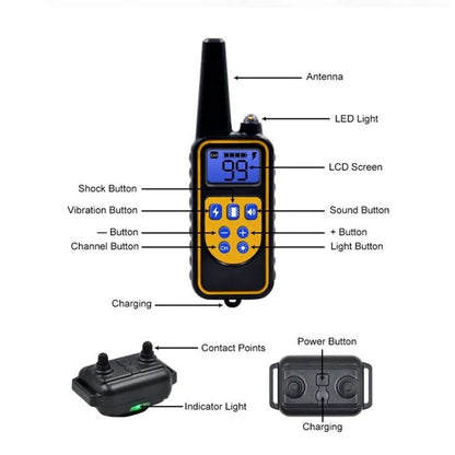 Waterproof Remote Dog Training Collar - Long Range Shock Collar