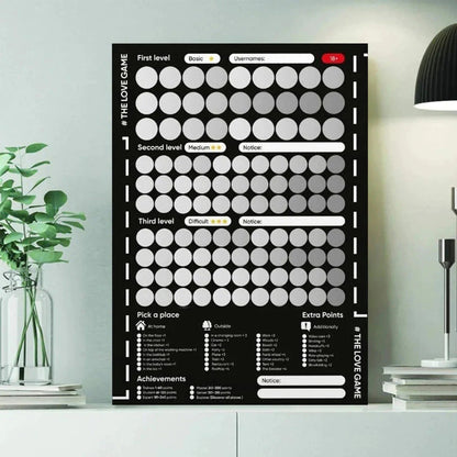 Romantic Travel Scratch Off Map Poster