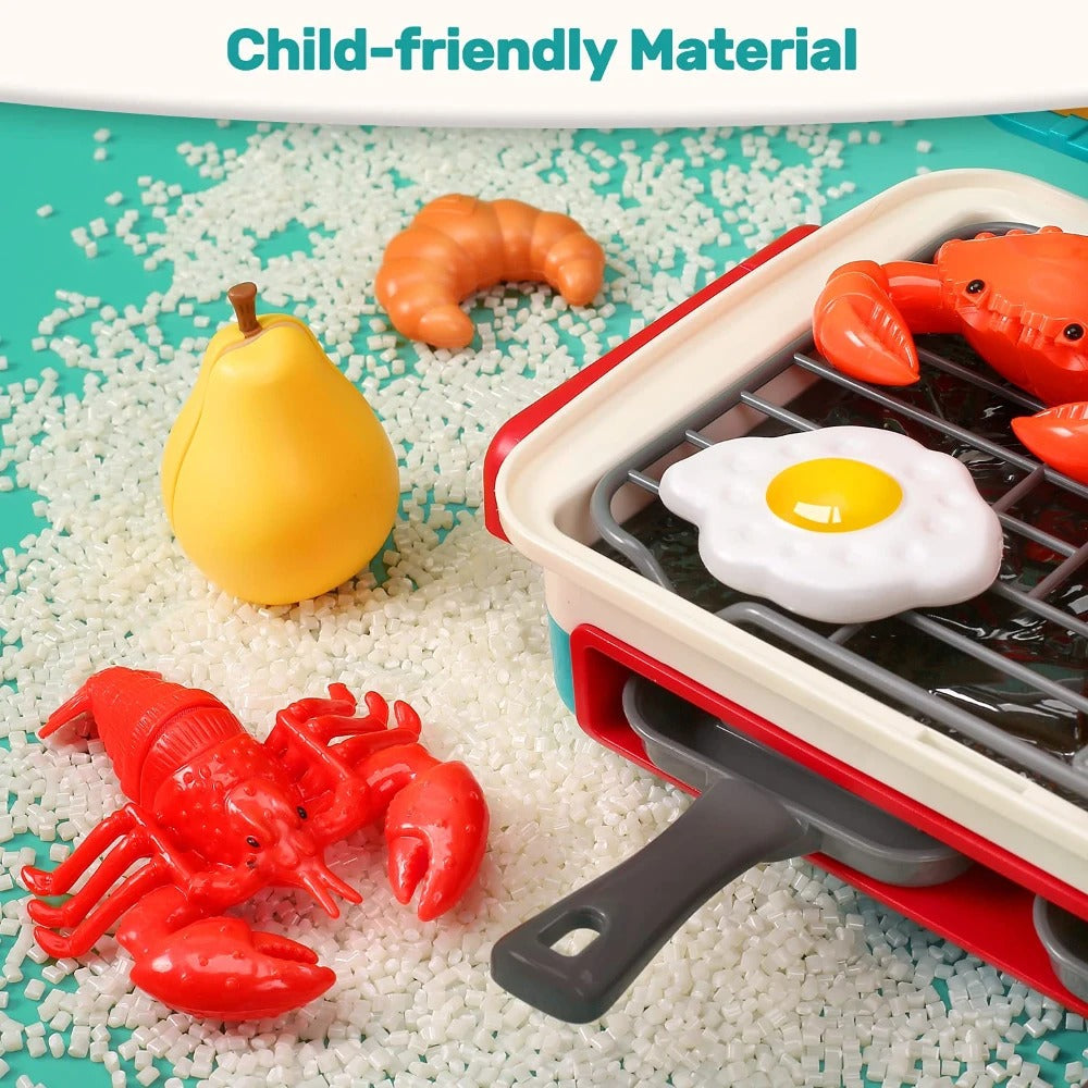 Fun Kids Play Kitchen BBQ Grill with Lights