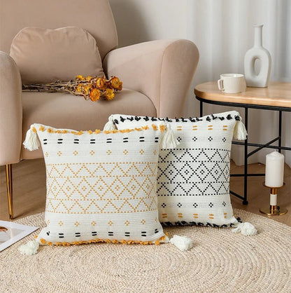 Elegant Velvet Pillowcase with Embroidered Pattern