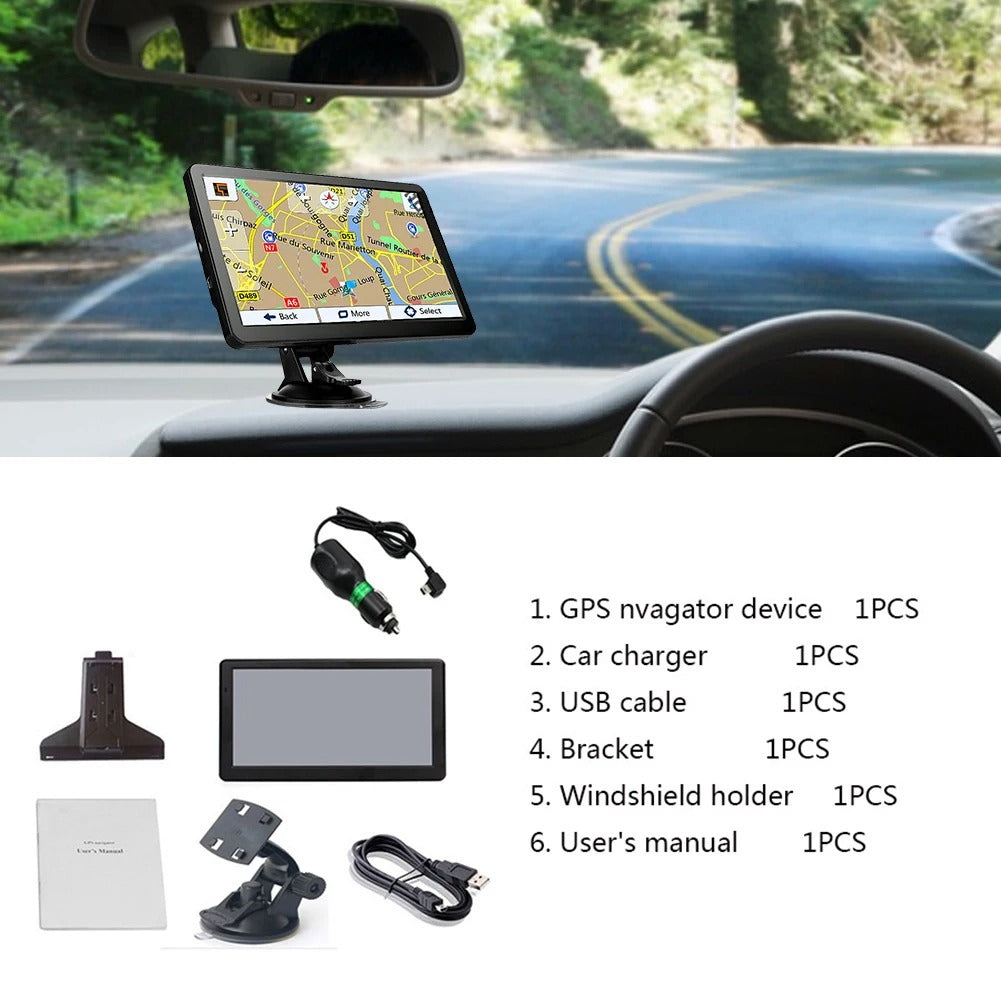 Easy Use 7 Inch GPS Navigator with Free Lifetime Maps