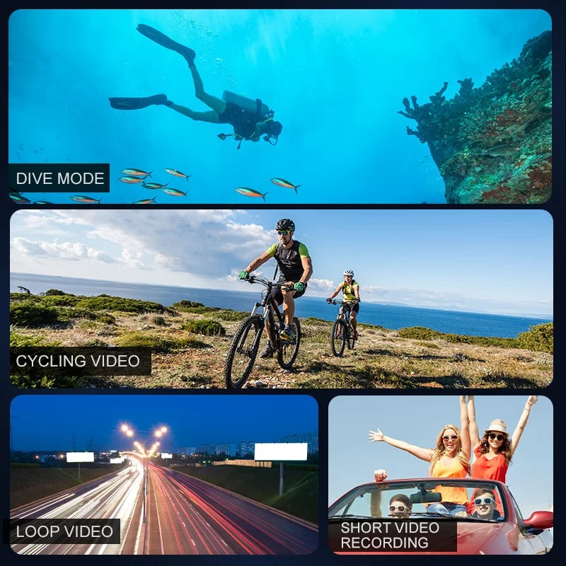 4K Action Camera Wifi Waterproof for Vlogging Sports