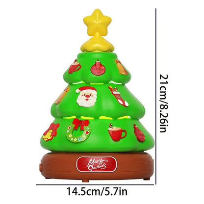Colorful Musical Christmas Tree with Decorative Stickers