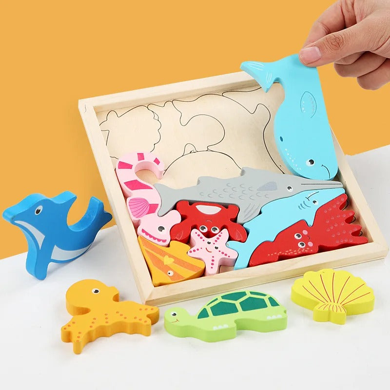 Challenging Wooden Shape Sorting Puzzle - Fesara