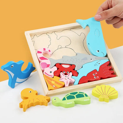 Challenging Wooden Shape Sorting Puzzle - Fesara