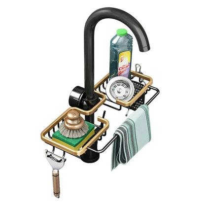 Compact Kitchen Sink Organizer with Tray