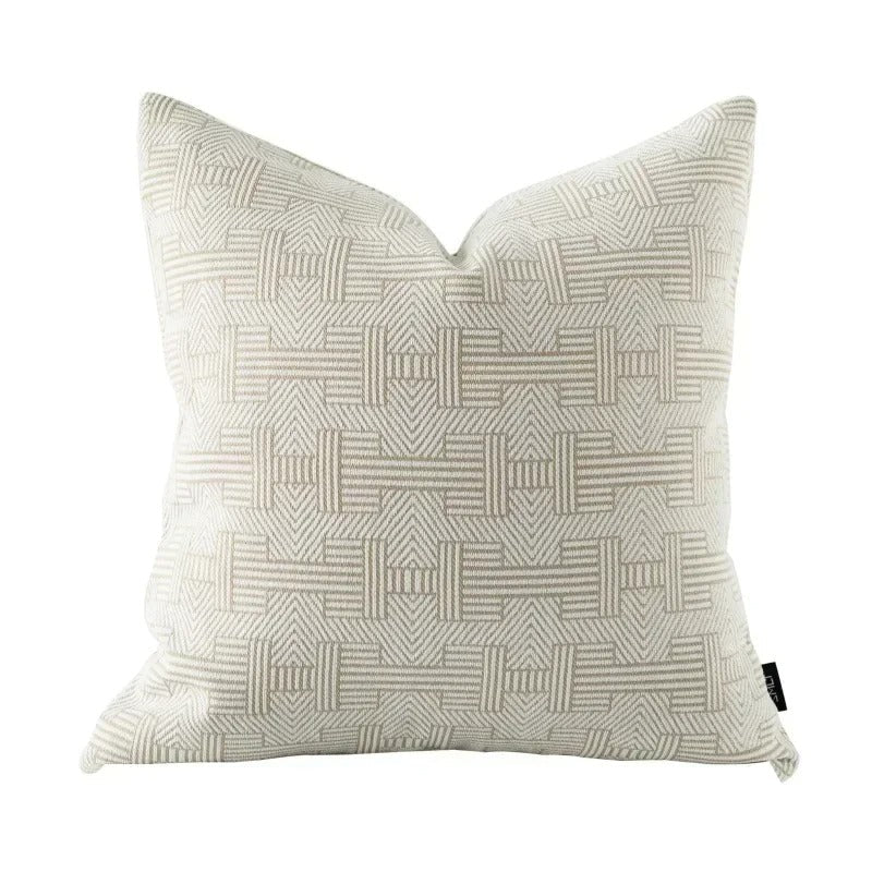 Soft Plush Reversible Geometric Cushion Cover