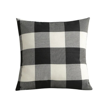 Warm Plaid Cushion Cover in Rustic Country Style