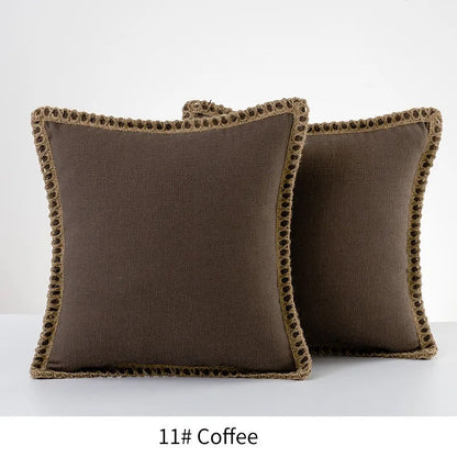 Grey and Red Plush Pillow Cover Classic Home Decor