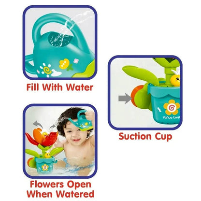 Colorful Kids Flower Bath Play Set with Sprayer