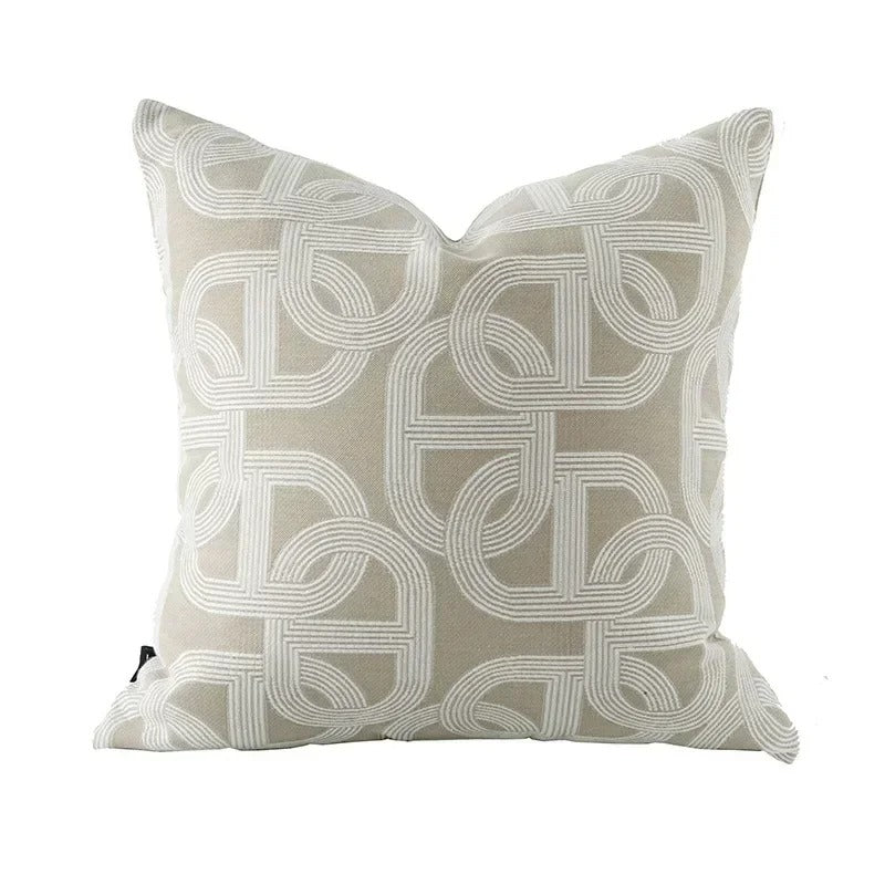 Soft Plush Reversible Geometric Cushion Cover