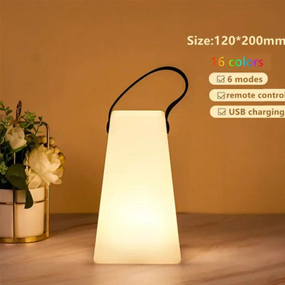 Wireless Outdoor Rechargeable Table Lamp with Remote