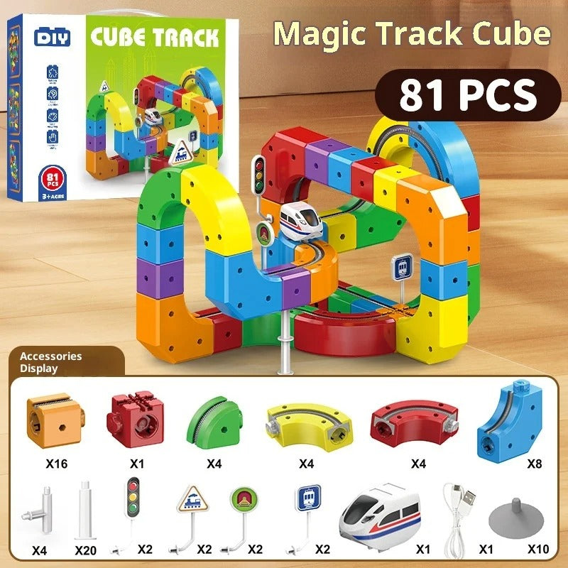 Colorful Magnetic Train Track Toy For Kids