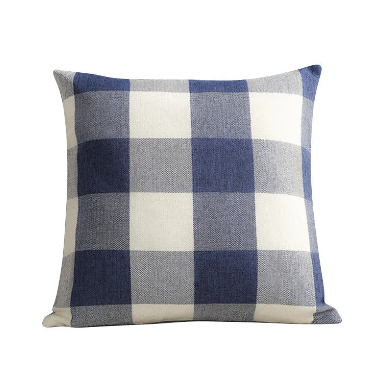 Classic Plaid Home Cushion Cover