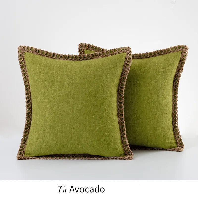 Grey and Red Plush Pillow Cover Classic Home Decor