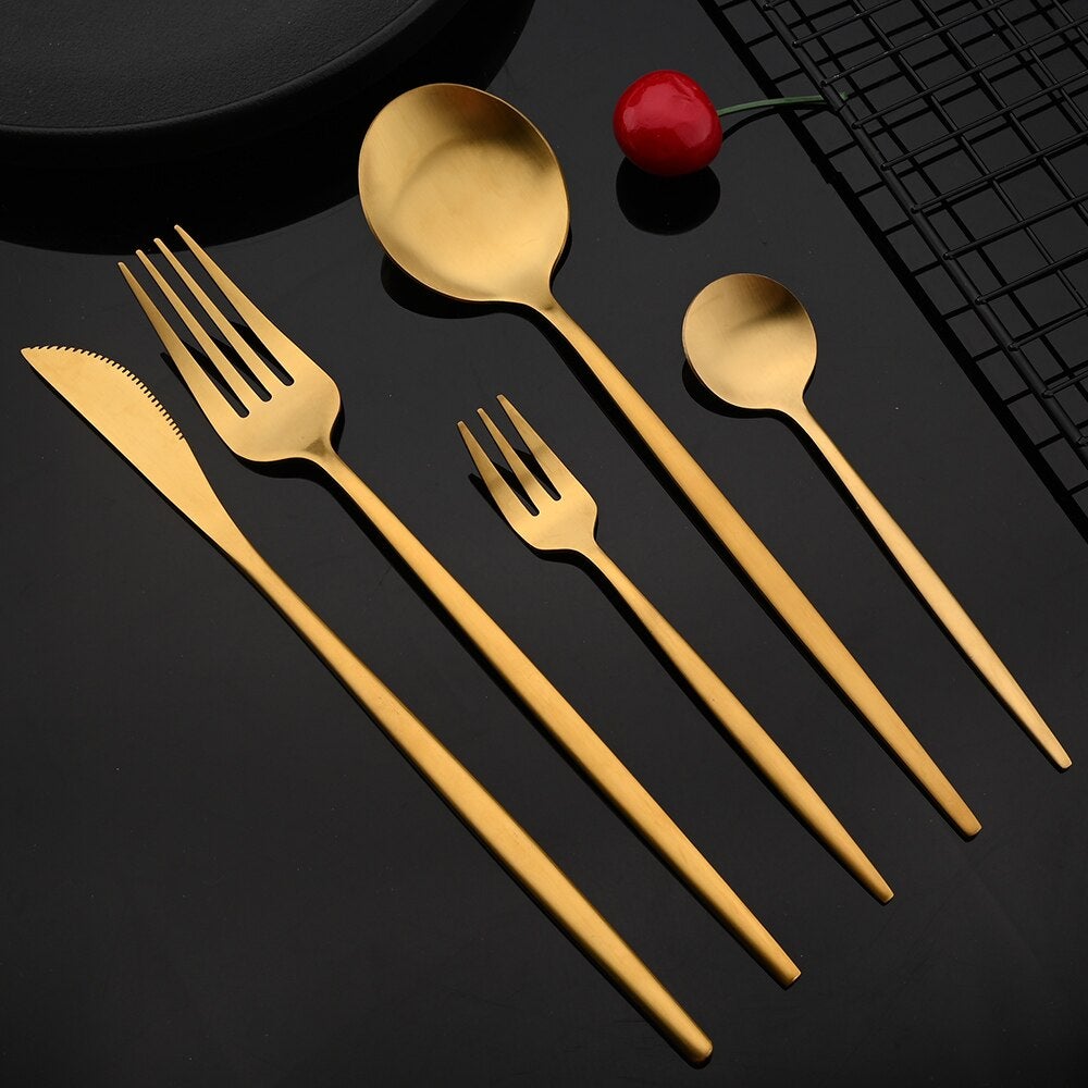 Luxury Gold Plated Tableware Set