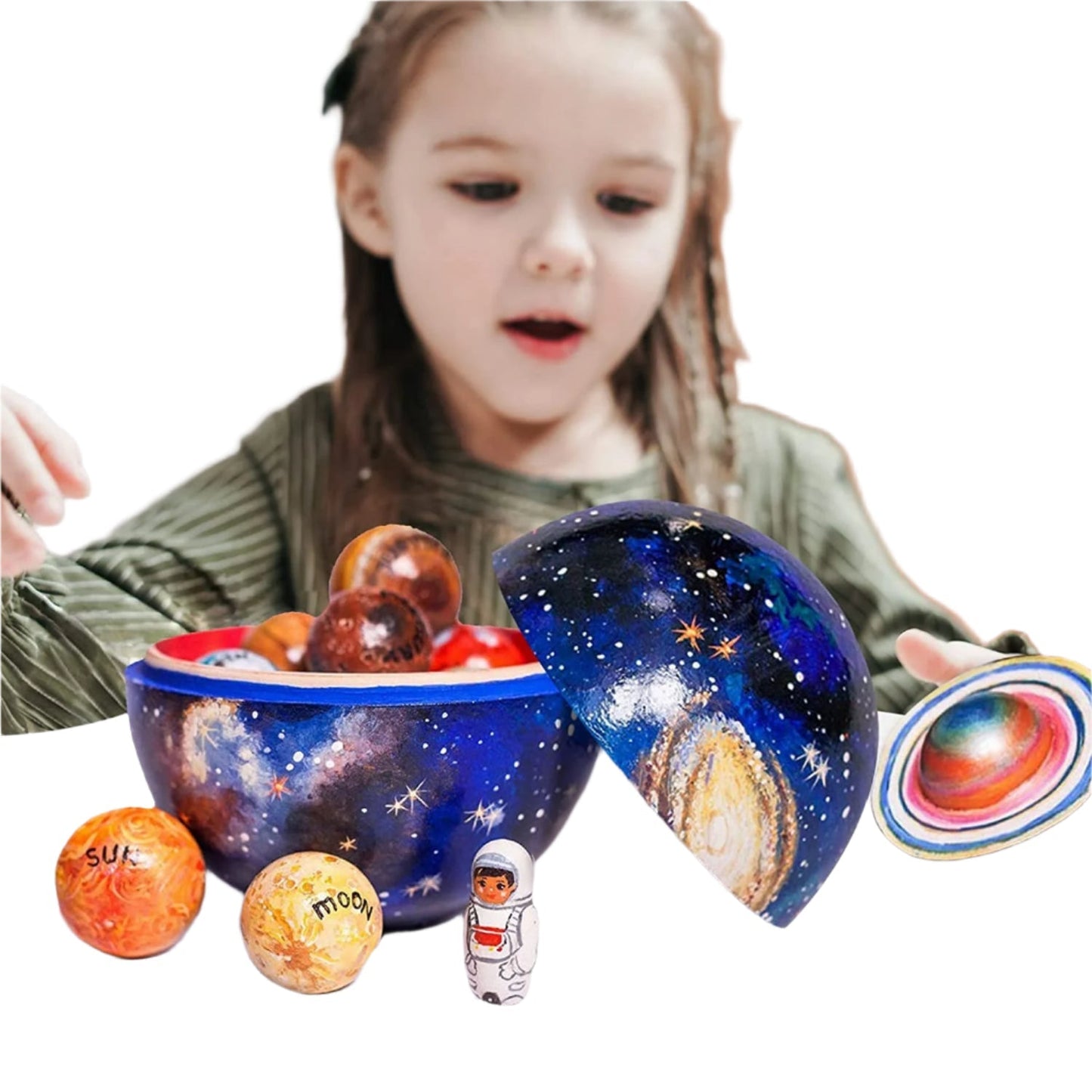 Interactive Solar System Wooden Learning Toy - Fesara