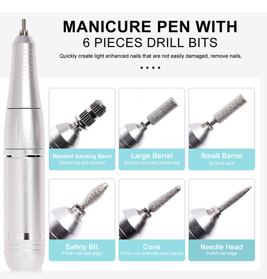 Compact Rechargeable Nail Drill for Acrylic Nails