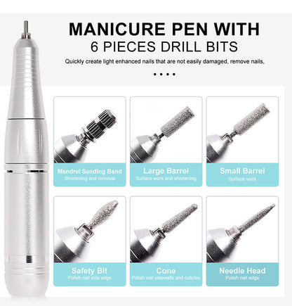 Compact Rechargeable Nail Drill for Acrylic Nails