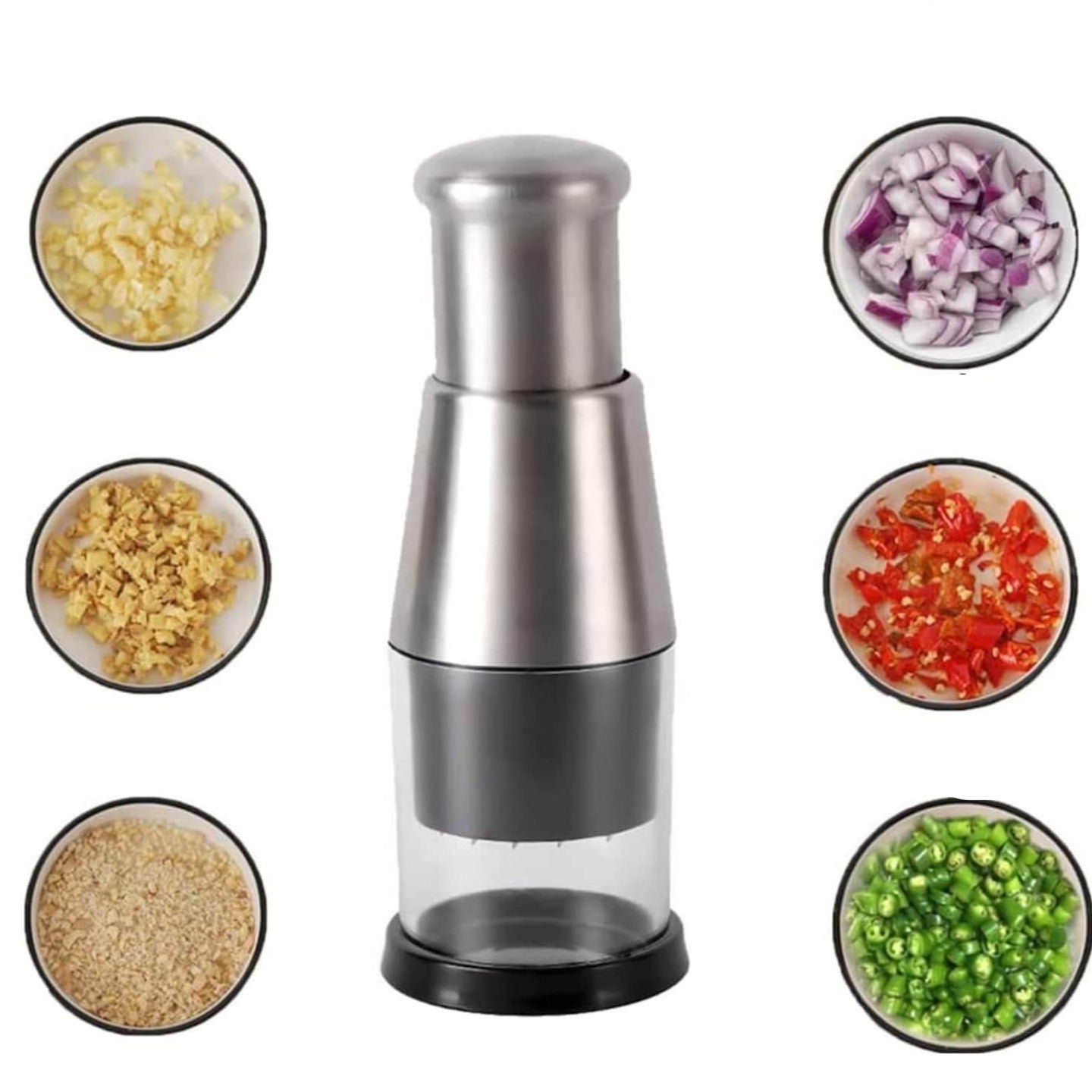 Easy Use Stainless Steel Veg Chopper for Home Cooking