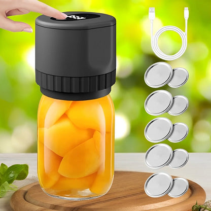 Automatic Food Saver Mason Jar Sealer with LED Screen - Fesara