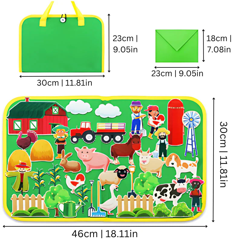 Colorful Felt Animal Playset