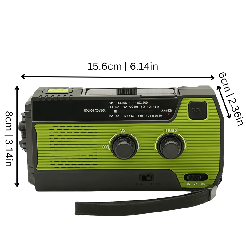 Portable Emergency Radio with Solar Power Charger