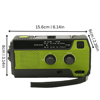 Portable Emergency Radio with Solar Power Charger