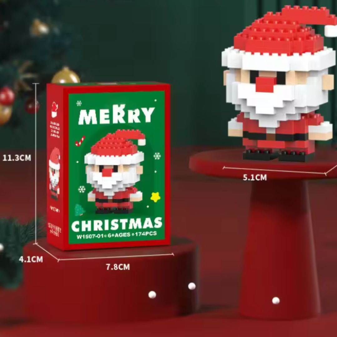 Colorful Christmas Figurine Building Blocks Set