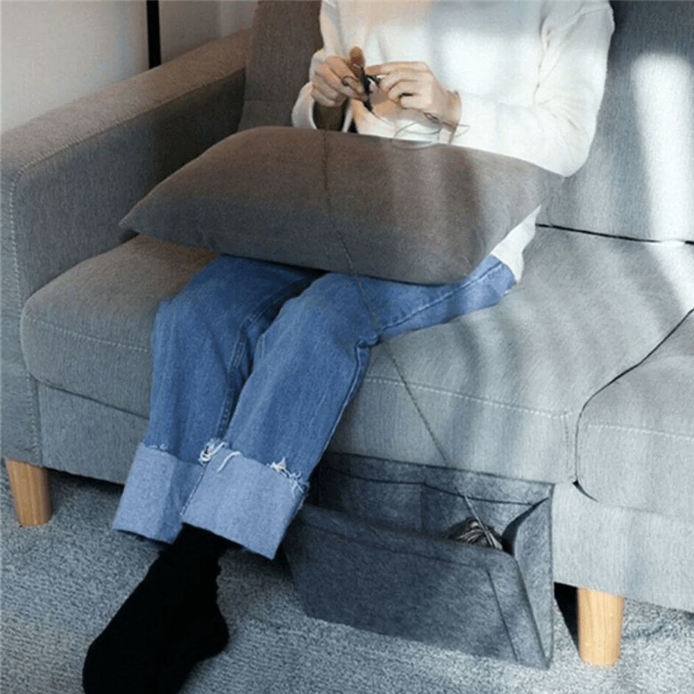 Compact Bedside Storage Basket - Sturdy Felt Organizer - Fesara