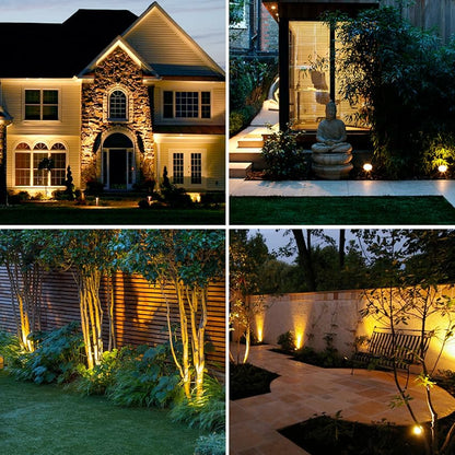Bright Solar Powered Yard Spotlight Waterproof Outdoor Lamp