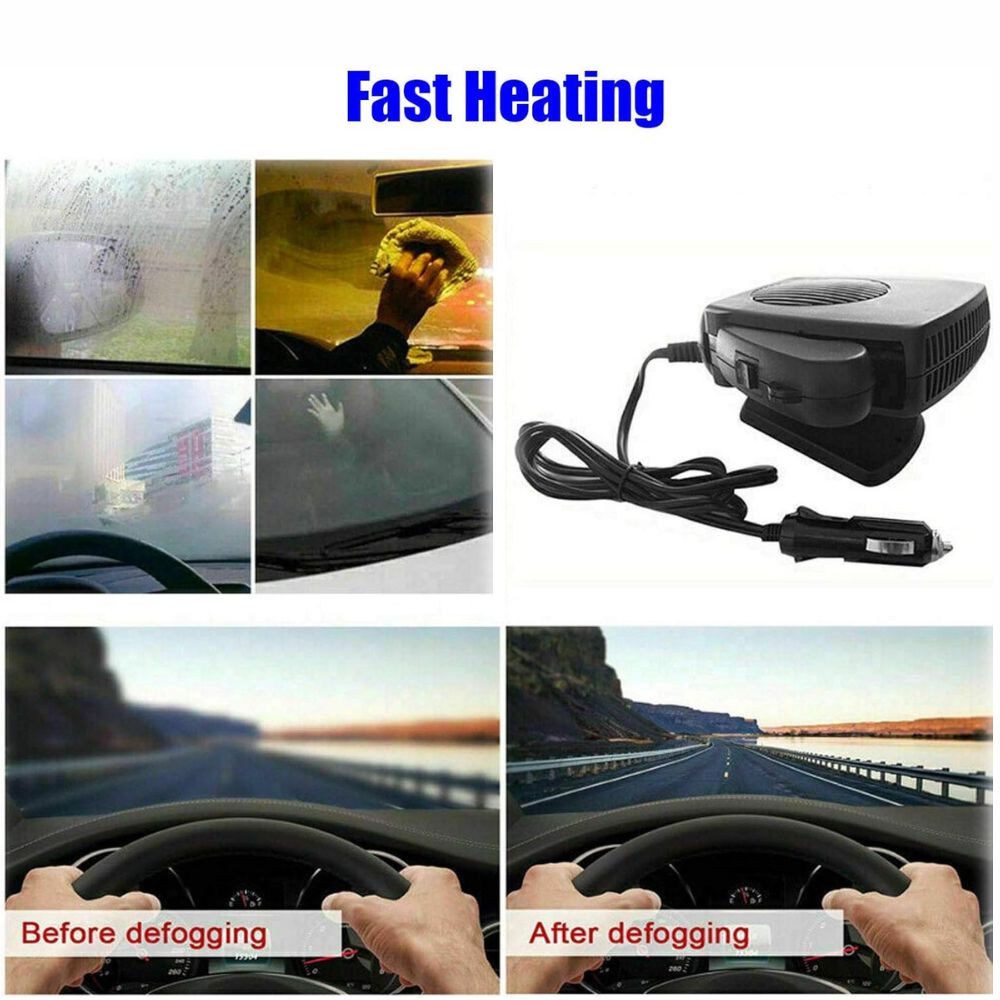 Compact 12V Car Heater Fan, Portable Defroster & Warmer