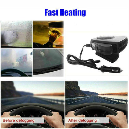 Compact 12V Car Heater Fan, Portable Defroster & Warmer