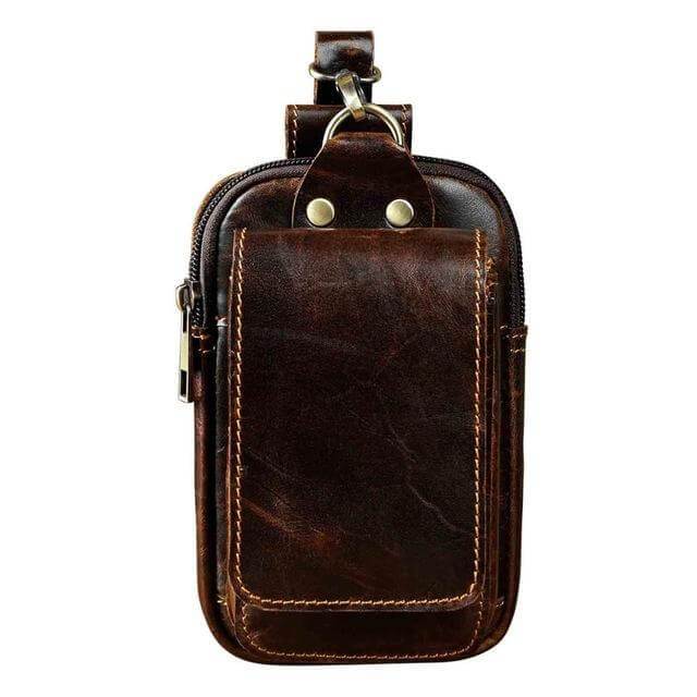 Premium Leather Men's Belt Bag