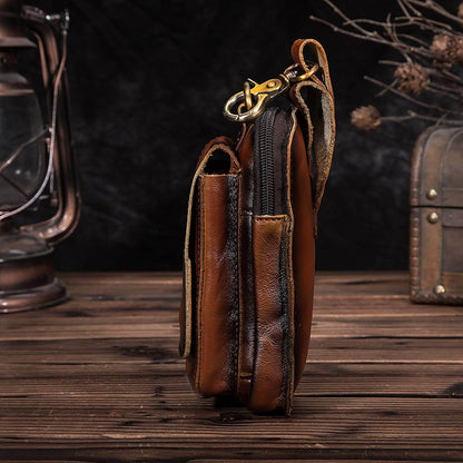 Premium Leather Men's Belt Bag