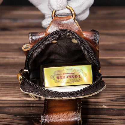 Premium Leather Men's Belt Bag