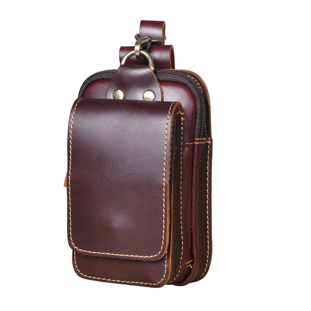 Premium Leather Men's Belt Bag