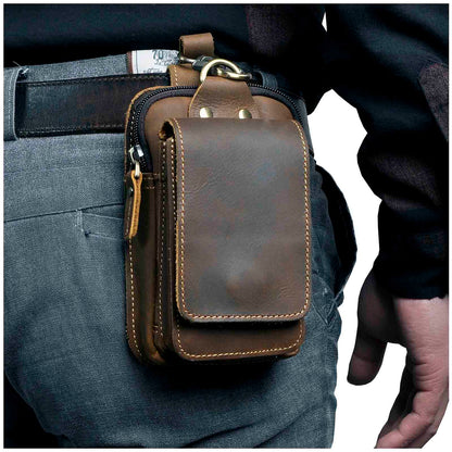 Premium Leather Men's Belt Bag - Fesara