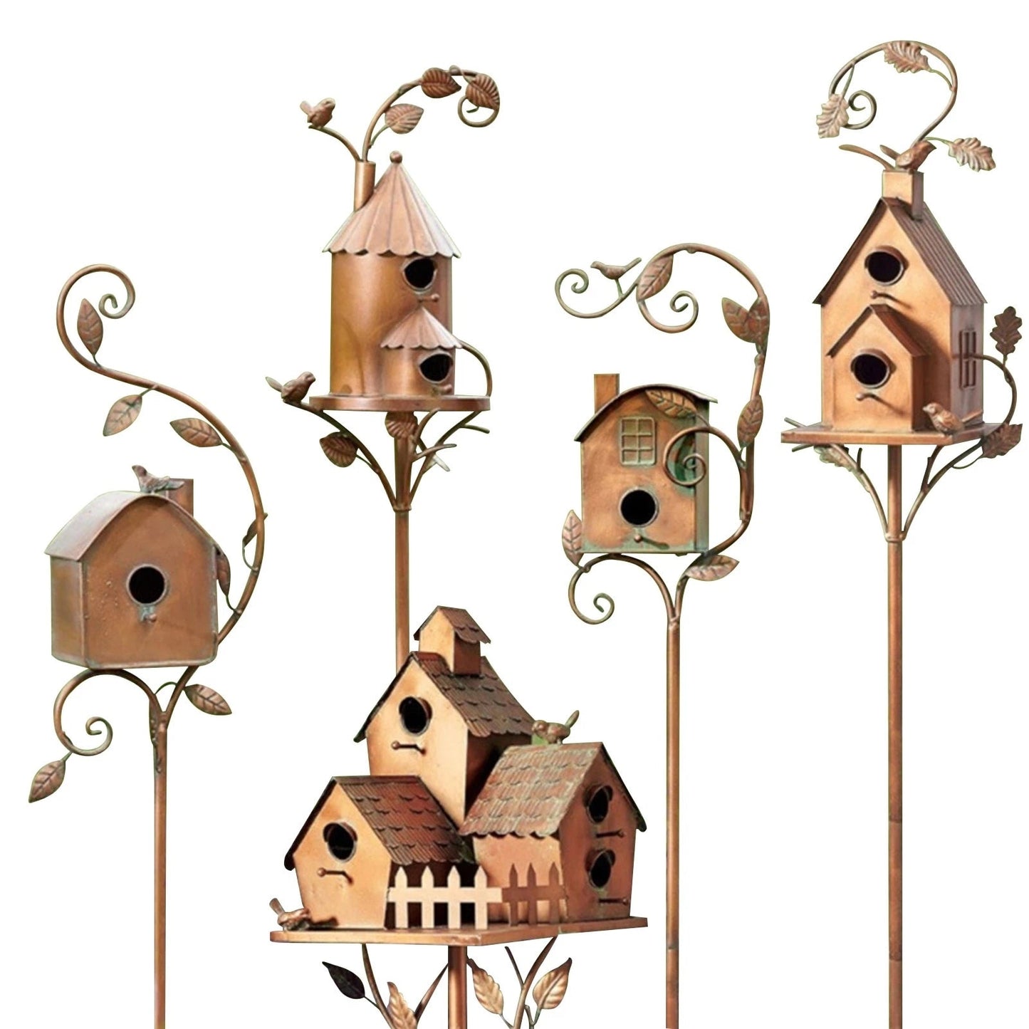 Decorative Metal Bird House Garden Decoration