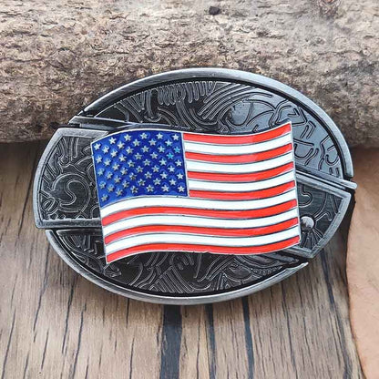 Western Style Silver Cowboy Belt Buckle